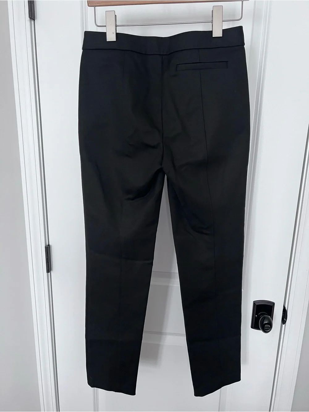 Tory Burch Black Straight Leg Seemed Trouser Pants Size 2 EUC